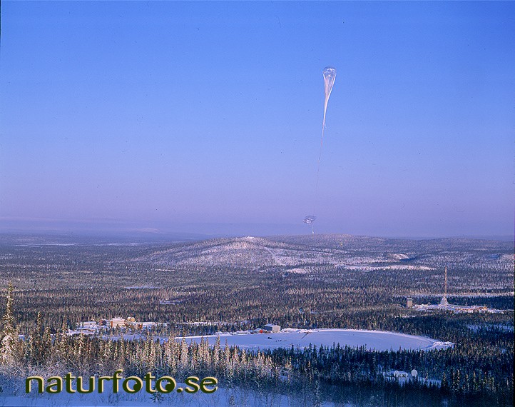 Forskningsballong, esrange kiruna lappland  