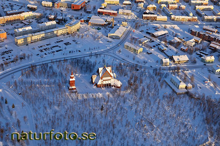 Kyrkan, kyrkoparken, kiruna, lappland  